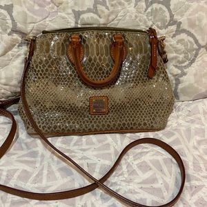 Dooney and bourke python embossed satchel